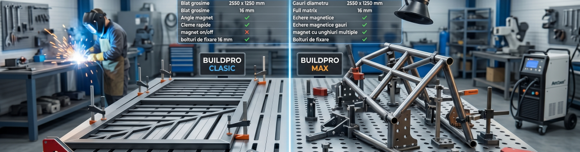 Cum Alegi Masa de Sudura Profesionala: BuildPro Clasic vs Max si Ghid pentru Atelierul Tau