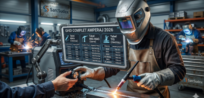 Tabel Amperaj Sudura: Ghid Complet MIG-MAG, TIG si MMA in 2026