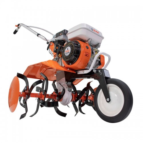 Motosapa DAC 7000K, 7CP, roti cauciuc 4.00-8+rarita ajustabila+roti metalice+Remorca RURIS 450S, 450 kg, Frana Mecanica si Basculare Manuala