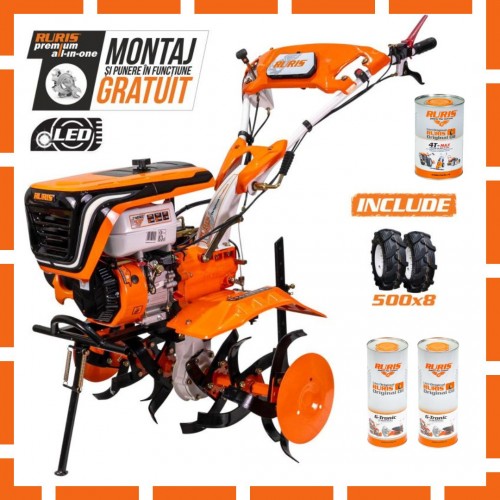 Motosapatoare RURIS 732K + roti cauciuc 5.00-8, 8.5 CP