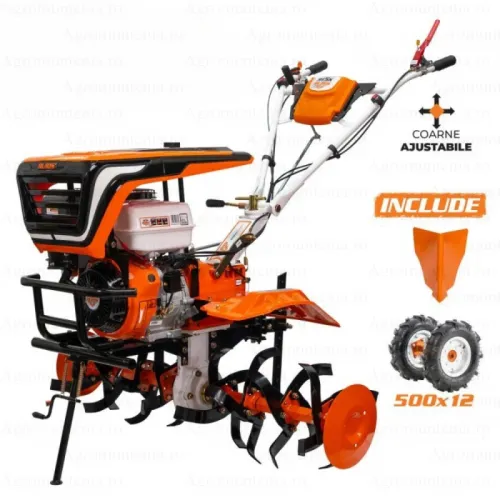Motosapatoare RURIS 915K + roti cauciuc 5.00-12+rarita 15 CP