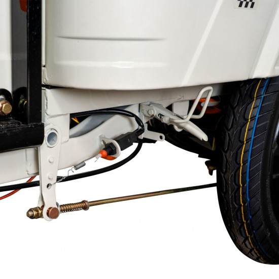 Triciclu Electric Cargo RURIS Pilot 3110A – Motor 2000W, Baterie 72V 32Ah, Autonomie 80 km, Sarcina 300 kg, Max. 25 km/h, ALB