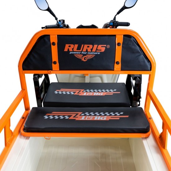 Triciclu Electric Cargo RURIS Pilot 3110A – Motor 2000W, Baterie 72V 32Ah, Autonomie 80 km, Sarcina 300 kg, Max. 25 km/h, ALB