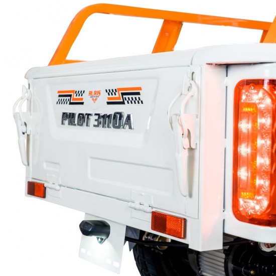 Triciclu Electric Cargo RURIS Pilot 3110A – Motor 2000W, Baterie 72V 32Ah, Autonomie 80 km, Sarcina 300 kg, Max. 25 km/h, ALB