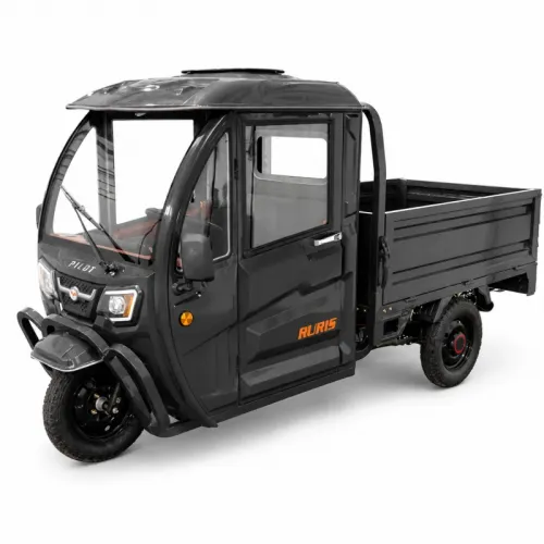 Triciclu Electric Cargo RURIS PILOT 4000C, 2500W, Autonomie 60 km, Volan, Baterie 72V, viteza maxima de 25 km/h, fara permis