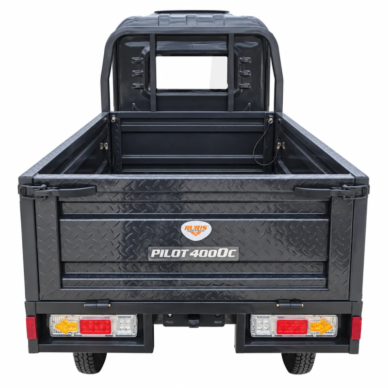 Triciclu Electric Cargo RURIS PILOT 4000C, 2500W, Autonomie 60 km, Volan, Baterie 72V, viteza maxima de 25 km/h, fara permis