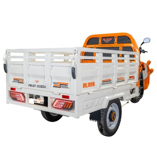 Triciclu electric cargo RURIS Pilot 3130A, Motor 3600W, Baterie 72V 58Ah, Autonomie 80 km, Capacitate 603 kg, Frana Fata Disc / Spate Tambur, Display LCD Extra-Large, Alb Triciclu electric cargo RURIS Pilot 3130A, Motor 3600W, Baterie 72V 58Ah, Autonomie 80 km, Capacitate 603 kg, Frana Fata Disc / Spate Tambur, Display LCD Extra-Large, Alb