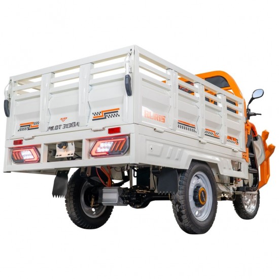 Triciclu electric cargo RURIS Pilot 3130A, Motor 3600W, Baterie 72V 58Ah, Autonomie 80 km, Capacitate 603 kg, Frana Fata Disc / Spate Tambur, Display LCD Extra-Large, Alb Triciclu electric cargo RURIS Pilot 3130A, Motor 3600W, Baterie 72V 58Ah, Autonomie 80 km, Capacitate 603 kg, Frana Fata Disc / Spate Tambur, Display LCD Extra-Large, Alb