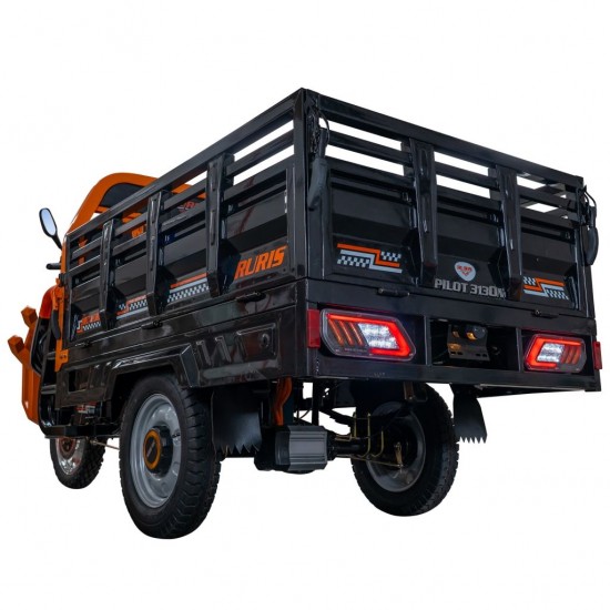 Triciclu electric cargo RURIS Pilot 3130A, Motor 3600W, Baterie 72V 58Ah, Autonomie 80 km, Capacitate 603 kg, Frana Fata Disc / Spate Tambur, Negru Triciclu electric cargo RURIS Pilot 3130A, Motor 3600W, Baterie 72V 58Ah, Autonomie 80 km, Capacitate 603 kg, Frana Fata Disc / Spate Tambur, Negru