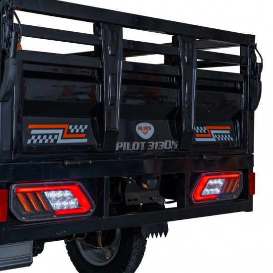Triciclu electric cargo RURIS Pilot 3130A, Motor 3600W, Baterie 72V 58Ah, Autonomie 80 km, Capacitate 603 kg, Frana Fata Disc / Spate Tambur, Negru Triciclu electric cargo RURIS Pilot 3130A, Motor 3600W, Baterie 72V 58Ah, Autonomie 80 km, Capacitate 603 kg, Frana Fata Disc / Spate Tambur, Negru