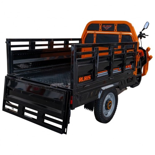 Triciclu electric cargo RURIS Pilot 3130N, Motor 3600W, Baterie 72V 58Ah, Autonomie 80 km, Capacitate 603 kg, Frana Fata Disc / Spate Tambur, Negru