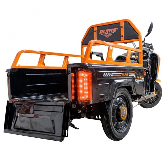 Triciclu Electric Cargo RURIS Pilot 3110N – Motor 2000W, Baterie 72V 32Ah, Autonomie 80 km, Sarcina 300 kg, Max. 25 km/h, Negru