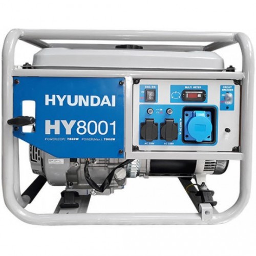 7,5 kW Generator de Curent pe Benzina Monofazic  Hyundai Hy8001
