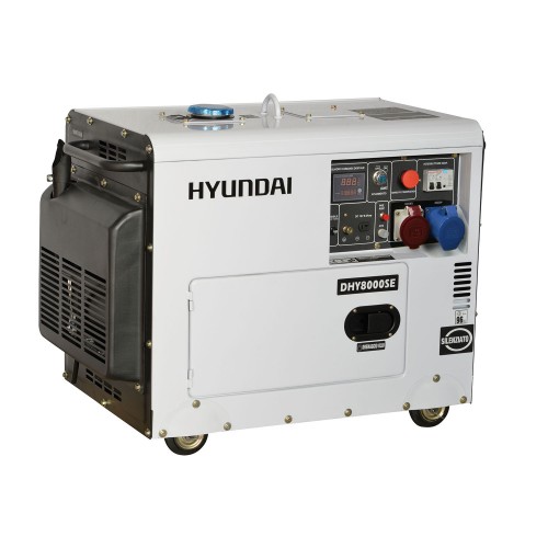 Generator Curent Monofazat Cu Motor Diesel Hyundai Dhy8600se