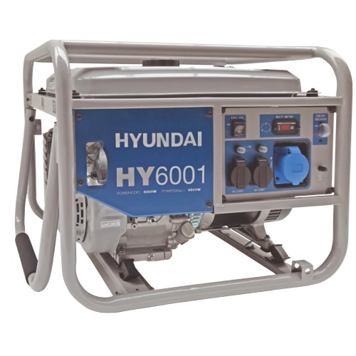 6 kW  Generator Curent Profesional Monofazic 6 Kw Hyundai Hy6001
