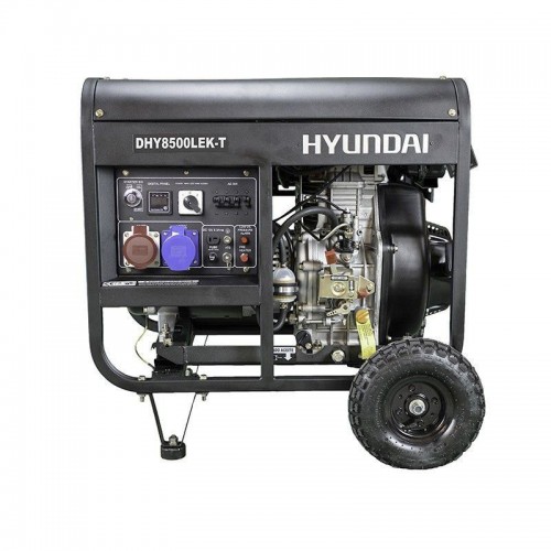 Generator De Curent Trifazat Cu Motor Diesel Hyundai Dhy8500lek-t