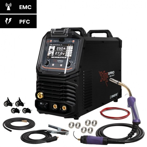 Spartus XPRO 260 DUAL PULSE - 250A,  Aparat de sudura MIG MAG 220V, cap. rola 15Kg