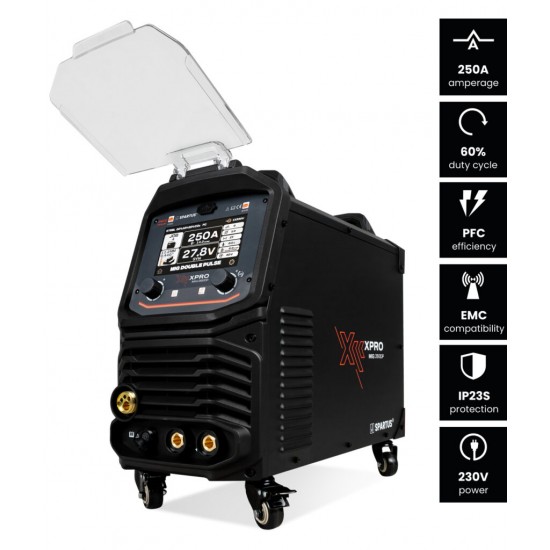 Spartus XPRO 260 DUAL PULSE - 250A,  Aparat de sudura MIG MAG 220V, cap. rola 15Kg