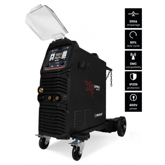 Spartus XPRO350 - 350A,  Aparat de sudura MIG MAG 400V Rola 15Kg