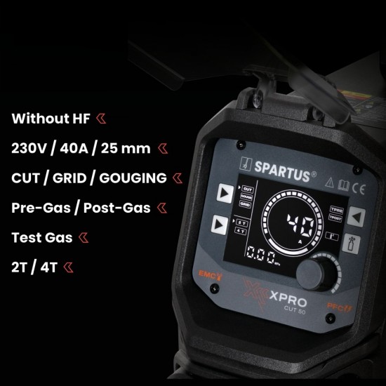 SPARTUS® XPro CUT 50 - aparat debitare plasama 40A 230V, max. 25mm