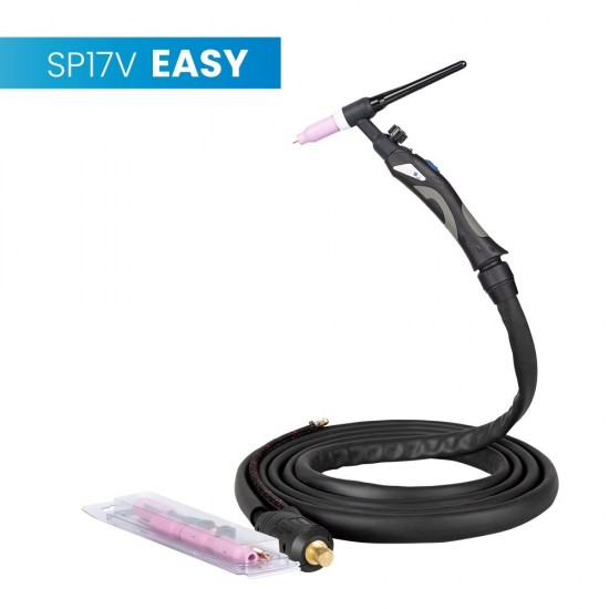 Pistolet TIG 17V CU BUTON, SK35, 4m, furtun gaz 2m, piulita 1/4