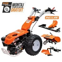 Motocultivator RURIS 1077CSP + lama de cosit CX77 + freza de sapat SX77 + plug PX77 16 CP