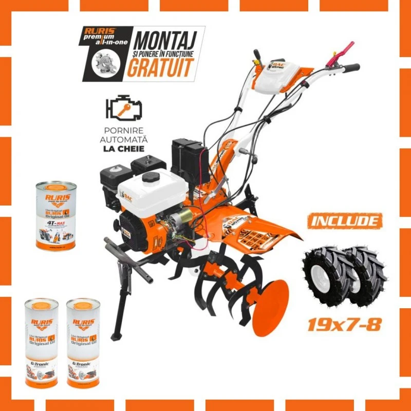 Motosapatoare DAC185 PRO + roti cauciuc 19x7-8 8.5 CP Motosapatoare DAC185 PRO + roti cauciuc 19x7-8 8.5 CP