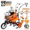 Motosapa DAC 7000 ACC3 + roti cauciuc 4.00-8+rarita+plug+adaptor+dispozitiv scos cartofi+roti metalice 400 fara manicot+cultivator