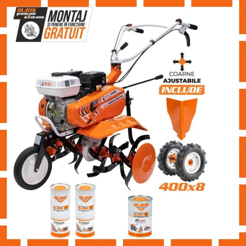 Motosapa DAC 7000 K roti cauciuc 4 00-8 rarita 7CP