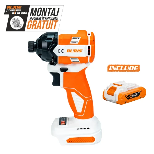 Masina de insurubat cu impact pe acumulator RURIS RMX 2300 POWER ALFA UP {contine acumulator 4Ah}