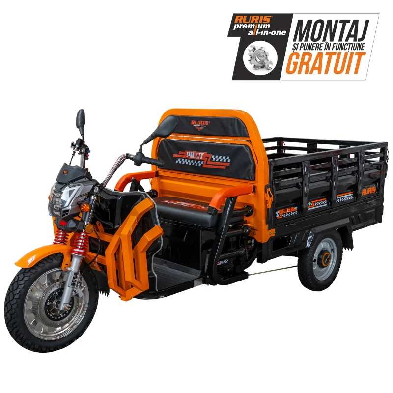 Triciclu Electric Cargo RURIS Pilot 3130N | 3600W, Autonomie 80 km, Capacitate 603 kg