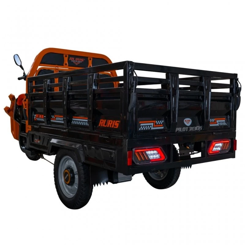 Triciclu electric cargo RURIS Pilot 3130N, Motor 3600W, Baterie 72V 58Ah, Autonomie 80 km, Capacitate 603 kg, Frana Fata Disc / Spate Tambur, Negru Triciclu electric cargo RURIS Pilot 3130N, Motor 3600W, Baterie 72V 58Ah, Autonomie 80 km, Capacitate 603 kg, Frana Fata Disc / Spate Tambur, Negru
