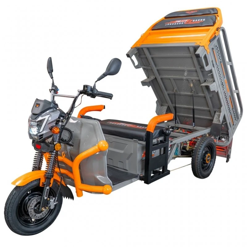 Triciclu Electric Cargo RURIS Pilot 3120G, 2000W, 72V 45Ah, Autonomie 70 km, Gri, viteza maxima de 25 km/h, conform reglementarilor UE, fara permis, gri Triciclu Electric Cargo RURIS Pilot 3120G, 2000W, 72V 45Ah, Autonomie 70 km, Gri, viteza maxima de 25 km/h, conform reglementarilor UE, fara permis, gri