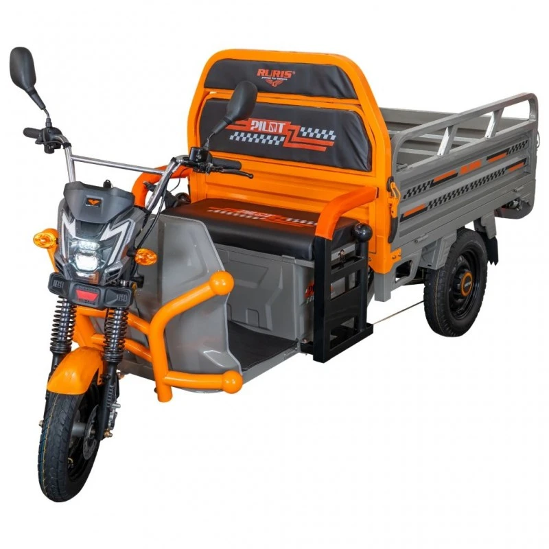 Triciclu Electric Cargo RURIS Pilot 3120G, 2000W, 72V 45Ah, Autonomie 70 km, Gri, viteza maxima de 25 km/h, conform reglementarilor UE, fara permis, gri Triciclu Electric Cargo RURIS Pilot 3120G, 2000W, 72V 45Ah, Autonomie 70 km, Gri, viteza maxima de 25 km/h, conform reglementarilor UE, fara permis, gri