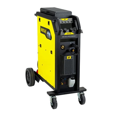 ESAB Rustler EM 350Cw PRO Synergic/Pulse Unitate racire cu apa incorporata Cutie metalica pentru scule Invertor MIG + Pistolet Exeor PSF 420w Curent sudare: 350 A Alimentare: 400 V