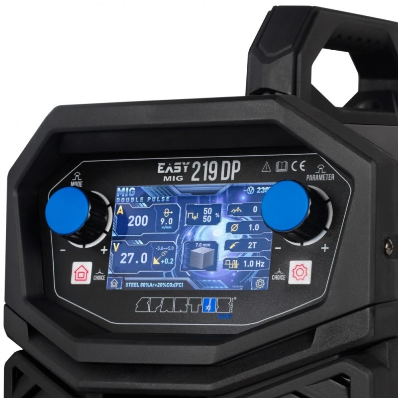 Spartus EasyMIG 219DP - 200A, Pulsat, Aparat de sudura MIG MAG 230V Rola 5Kg