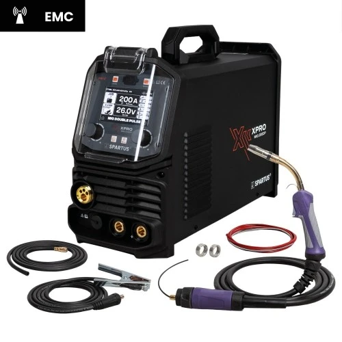 Spartus XPRO 200 DUAL PULSE - 200A,  Aparat de sudura MIG MAG 220V Rola 5Kg