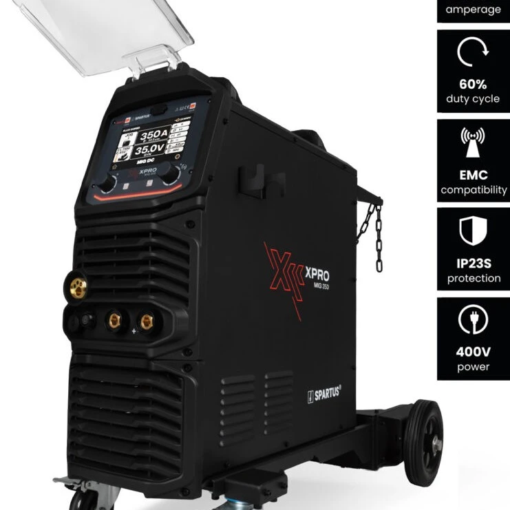 Spartus XPRO350 - 350A,  Aparat de sudura MIG MAG 400V Rola 15Kg