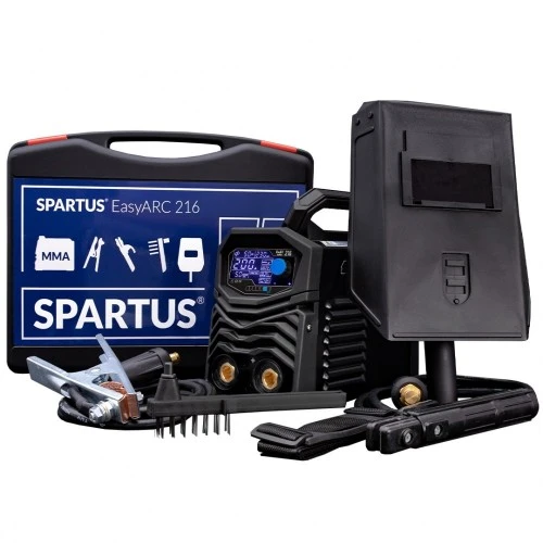Aparat de sudură tip MMA Spartus EasyARC 216, compact și robust.