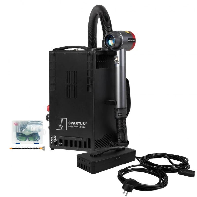 Aparat de curățat cu laser cu pulsuri mini Easy 100CL tip rucsac Aparat de curățat cu laser cu pulsuri mini Easy 100CL tip rucsac