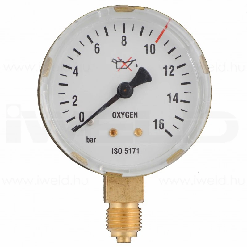Ceas Manometru Oxigen 10 bar 63mm