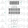 Bolt prindere rapida reglabil ECOPLUS, GPPH, 16_A_002_ECO_PLUS, 16 mm