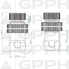 Bolt prindere rapida reglabil ECOPLUS, GPPH, 28_A_002_ECO_PLUS, 28 mm