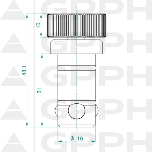 Bolt prindere rapida PLUS masa sudura, GPPH, 16_A_002_PLUS, sistem orificii 16 mm, mecanism cu bile, cap imbus