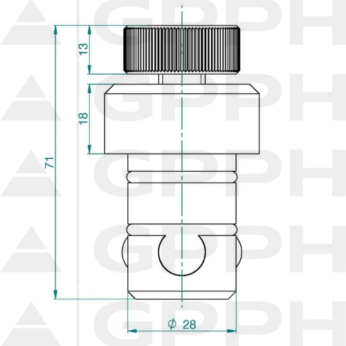 Bolt prindere rapida PLUS masa sudura, GPPH, 28_A_002_PLUS, sistem orificii 28 mm, mecanism cu bile, cap imbus