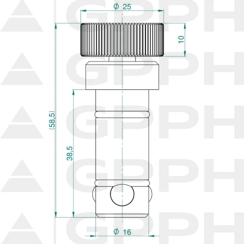Bolt prindere rapida PRO masa sudura, GPPH, 16_A_002_PRO, sistem orificii 16 mm, mecanism cu bile, cap imbus