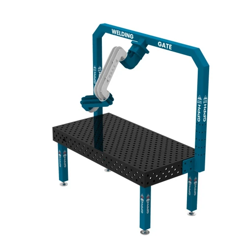 Cadru cobot masa sudura, GPPH, Welding Gate WELD_GATE_45_120, 1200 mm, montaj la 45 grade, inaltime 1200 mm, otel S355J2+N