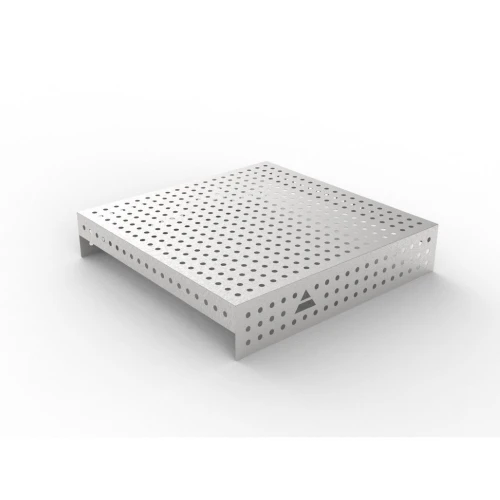 Capac inox masa sudura, GPPH, 16_50x50_NZSN_100x100, 1000x1000 mm, orificii 16 mm, retea 50x50, otel inoxidabil 1 mm