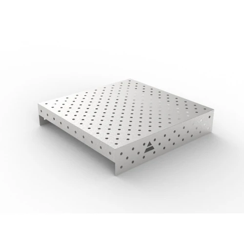 Capac inox masa sudura, GPPH, 16_DIAG_NZSN_100x100, 1000x1000 mm, orificii 16 mm, retea diagonala, otel inoxidabil 1 mm
