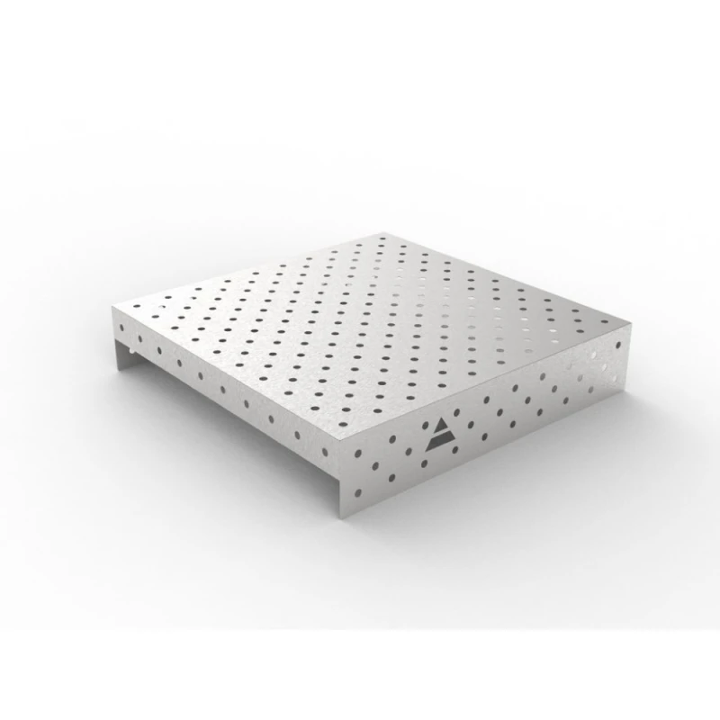 Capac inox masa sudura, GPPH, 1000x1000 mm, orificii 16 mm, retea diagonala